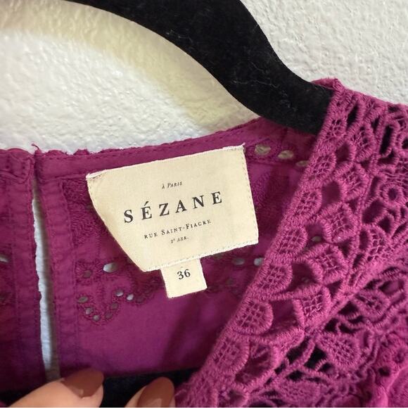 Sézane Elsa Embroidered Blouse Size 36 - Picture 2 of 4